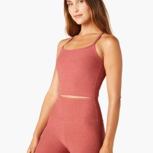 Beyond Yoga Spacedye Slim Racerback Cropped Tank - Softest Scarlet